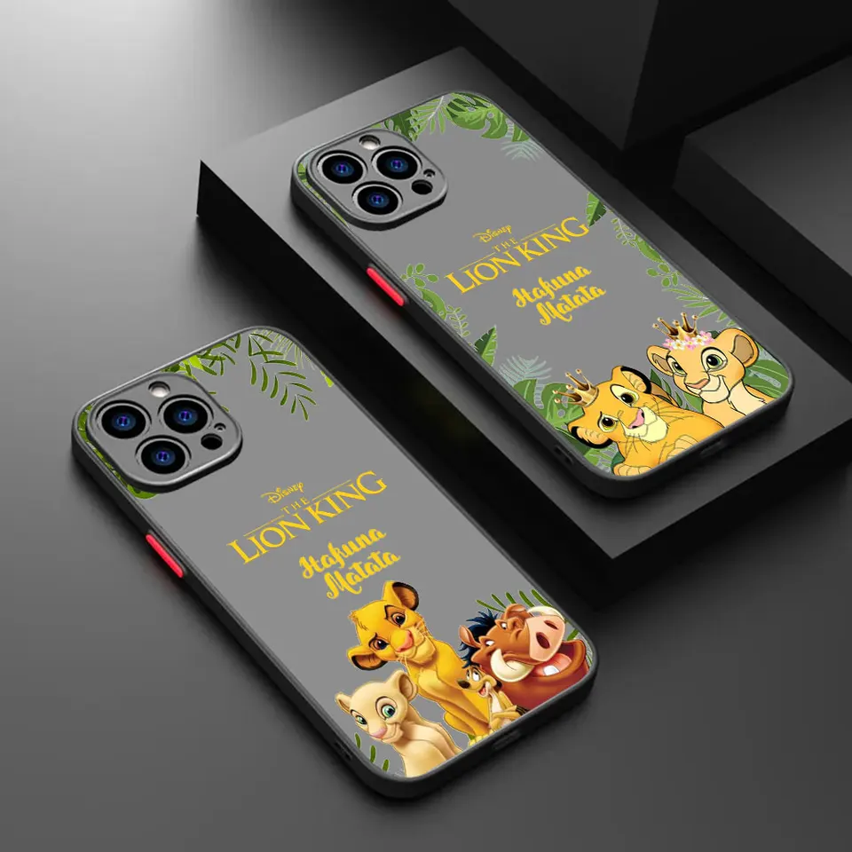 Disney Lion King Hakuna Matata Case pre Apple iPhone 15 14 13 12 11 XS Pro Max Mini 8 7 Plus SE XR Pase Pase Frosled