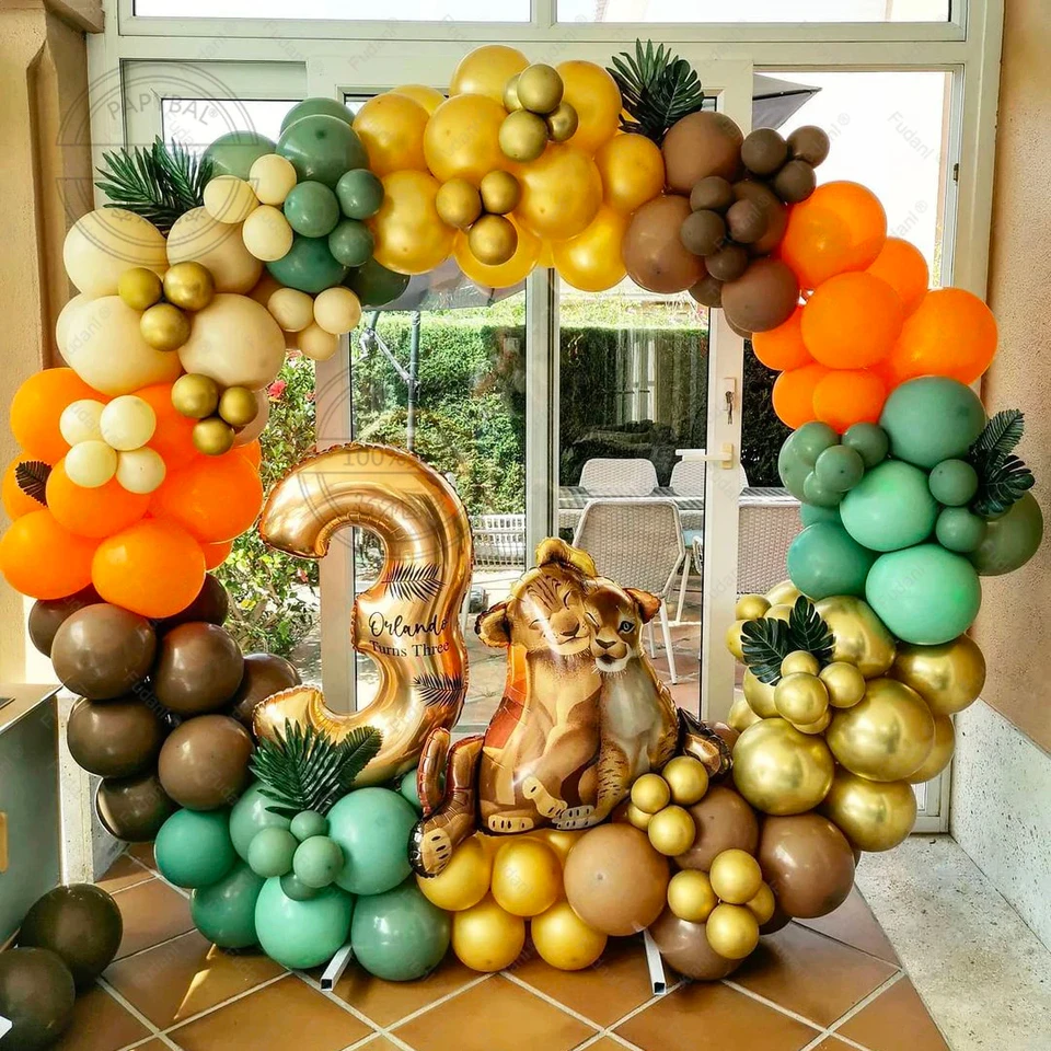 Disney Lion King Simba Baby Shower Balóny Arch Set For Kids Birthday Party Dekorácie Darčeky Toy Globos Supplie