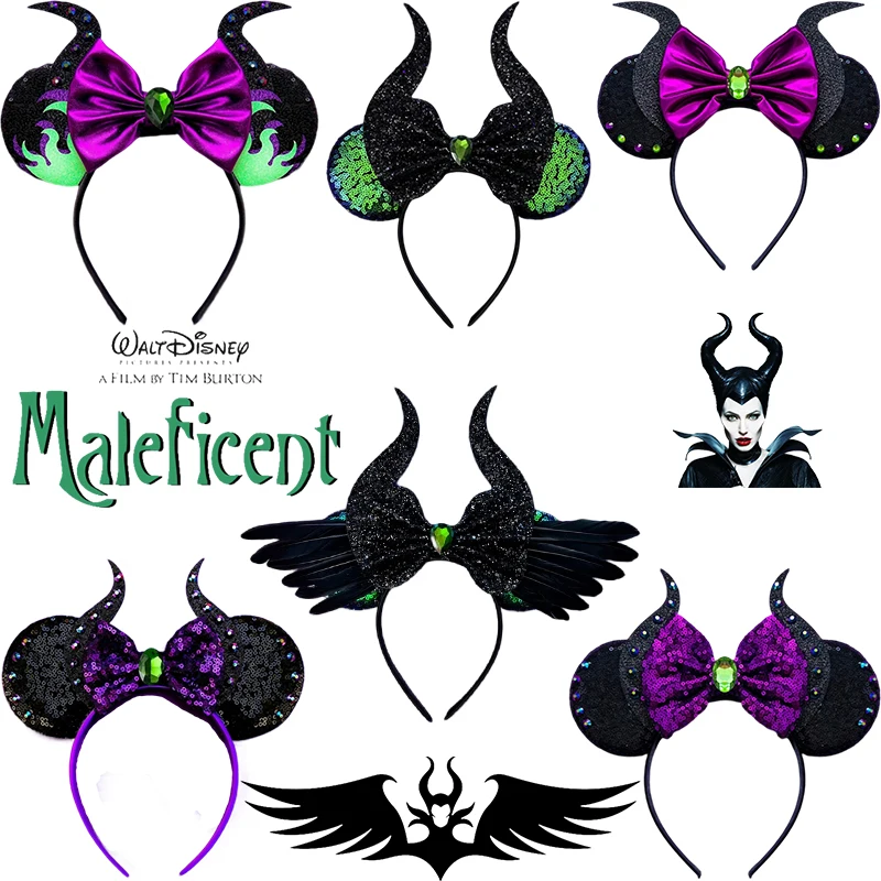 Disney Maleficent Ears čelenky Dievčatá Mistress of Evil Hair doplnky Ženy Cosplay rohy čarodejnícke
