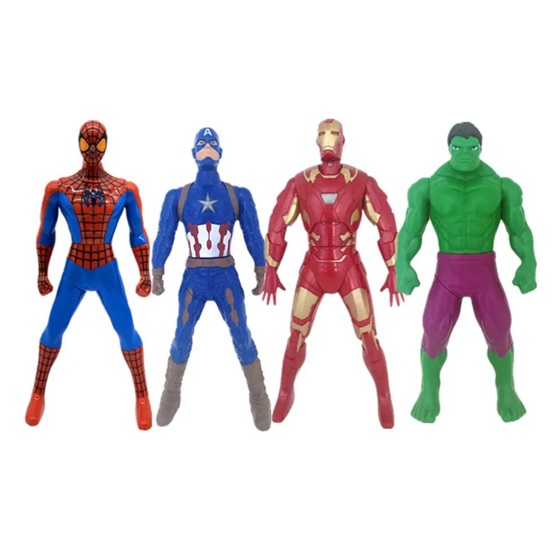 Disney Marvel 18cm Spiderman Hulk Ironman PVC Akčná figúrka vianočné darček Movinačné kĺby Rotable