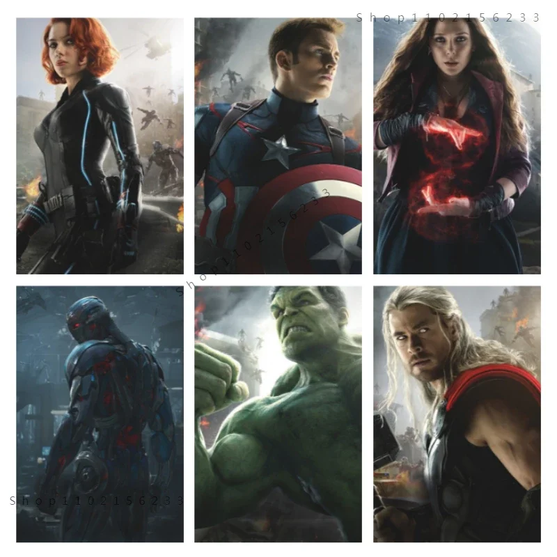 Disney Marvel Superhrdines Movie plagát Avengers Age of Ultron Iron Man Hulk Print Wall Art Canvas maľba detská izba domáci dekor
