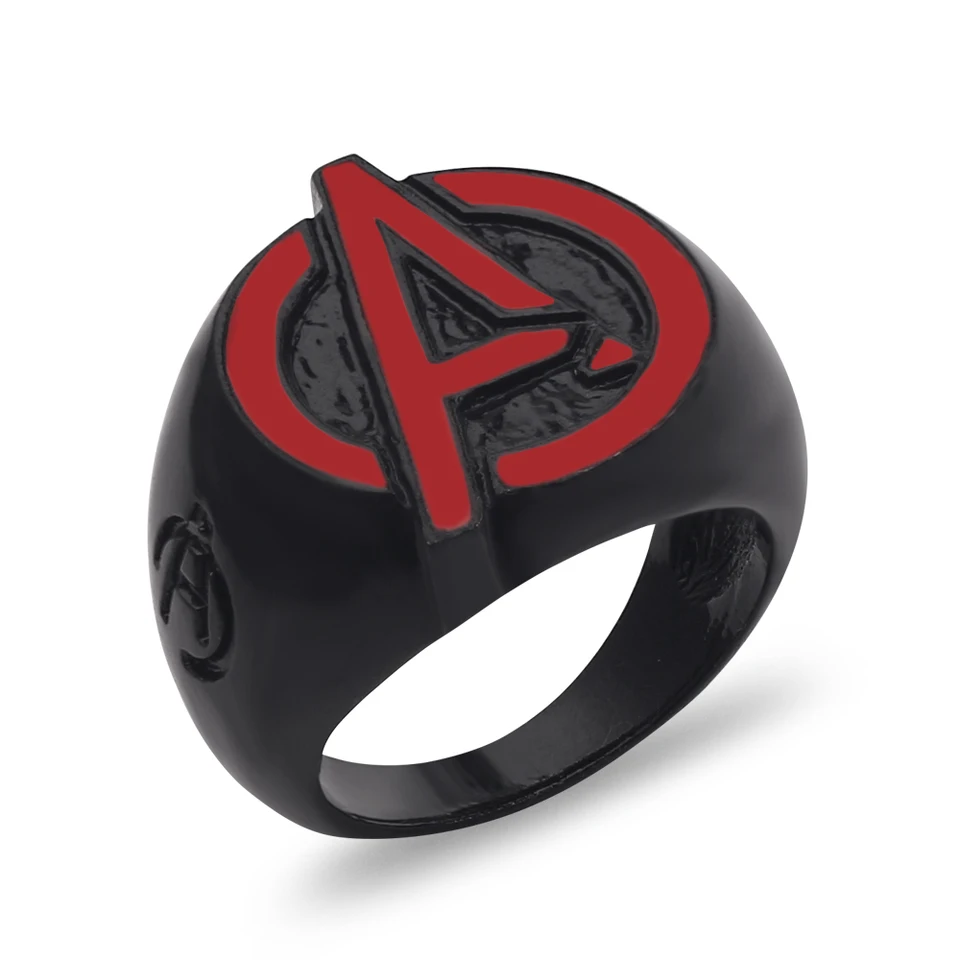 Disney Marvel The Avengers Logo prsty prsty písmeno symbol zazvoní fanúšikovia šperky darčekové doplnky