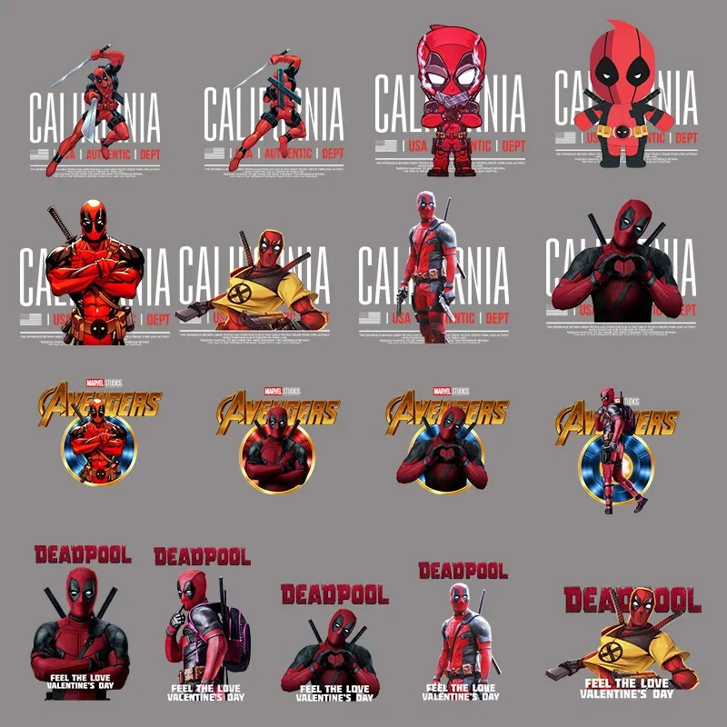 Disney Marvel The Avengers superhrdina Deadpool Cartoon Iron na teplom prenos náplasti nálepky oblečenie doplnky pre deti darček