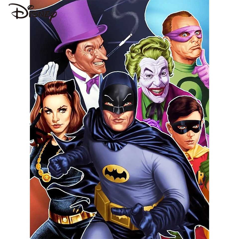 Disney maľba podľa čísla Batman Superhrdines olejomaľba karikatúrou maľba súprava pre dospelých ručne maľované sfarbenie remeselníkov