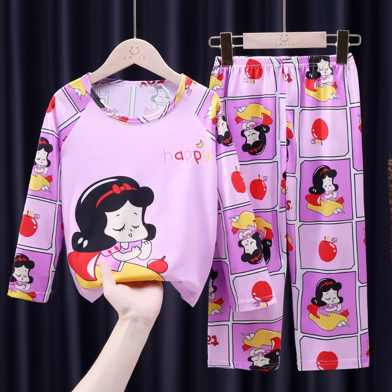 Disney Mickey Autumn New Boys and Girls Pyžamy s dlhými rukávmi Animácia Animácia Snežnička sety