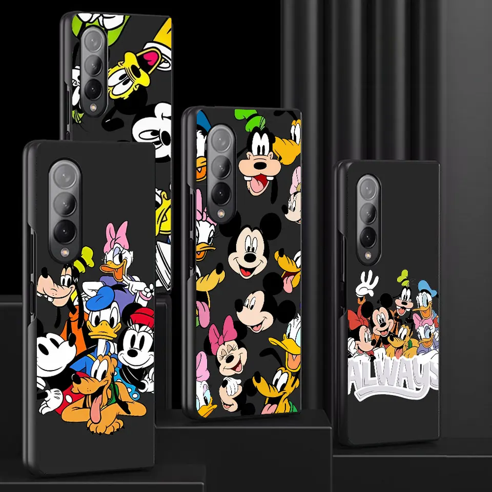 Disney Mickey Minnie Donald Duck Cover Case pre Samsung Galaxy Z Fold6 Z Fold4 5G Z Fold3 Z Fold5 5G Zold4 SCOUPPORE PAISE