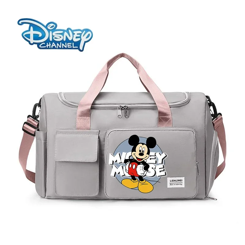 Disney Mickey Minnie Mouse Cestovná taška roztomilý anime tlač veľkú kapacitu prenosné tašky módne fitness