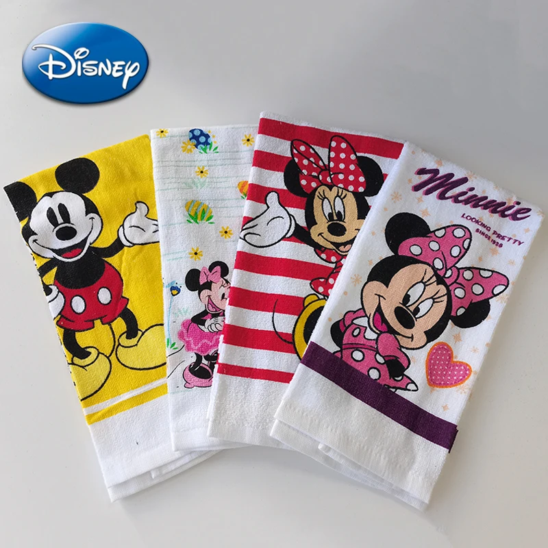 Disney Mickey Minnie Mouse Cotton Ručne uterák Roztomilé karikatúry Figury tvár vankúš na vankúš Kávové utierky kuchynské doplnky