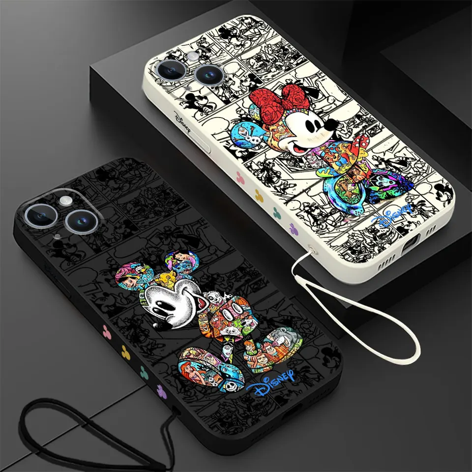 Disney Mickey Minnie Pase pre Apple iPhone 15 Pro Max 13 14 plus 12 Mini 11 PRO XR 8 SE 7 8 X MAXIC MAX