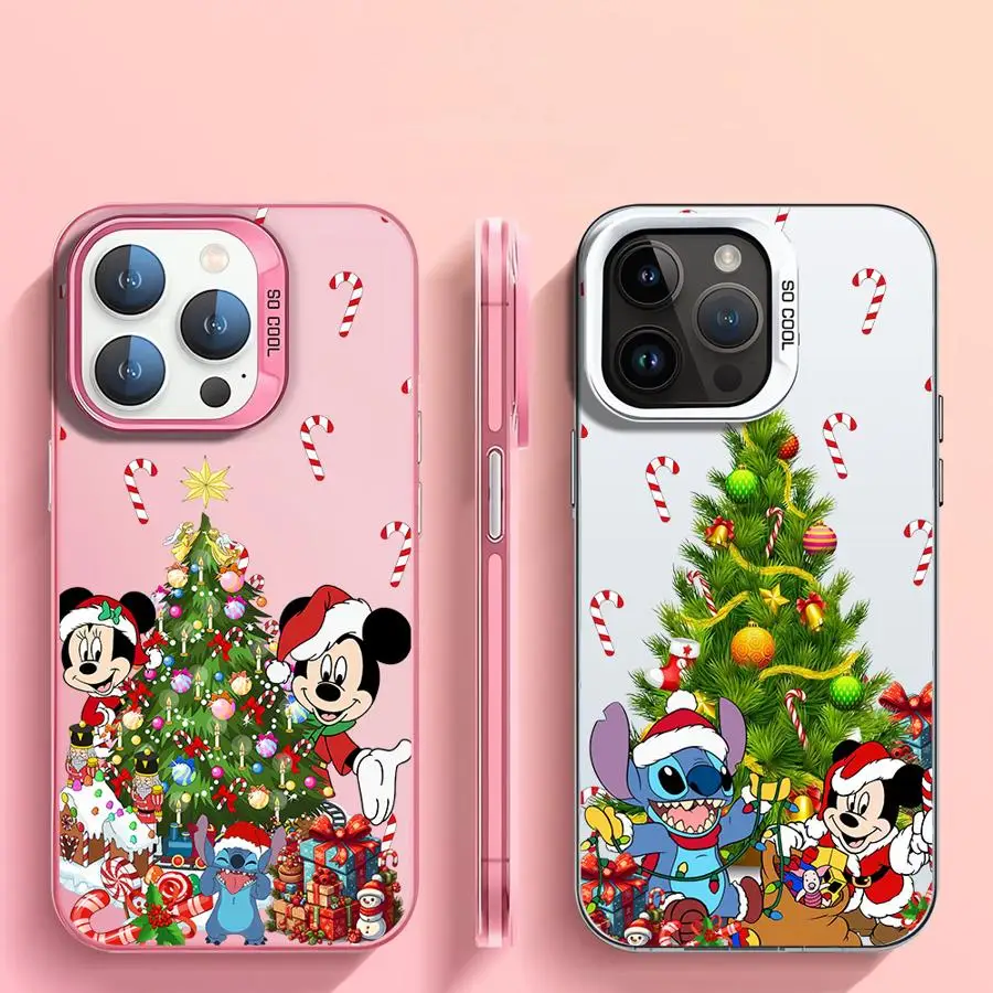 Disney Mickey Minnie vianočné puzdro pre Vivo V29 Y93 Y91 V27E V25 PRO V23 Y50 Y30I Y27 2023 Y22S Y21 Y16 Y15S Y17S