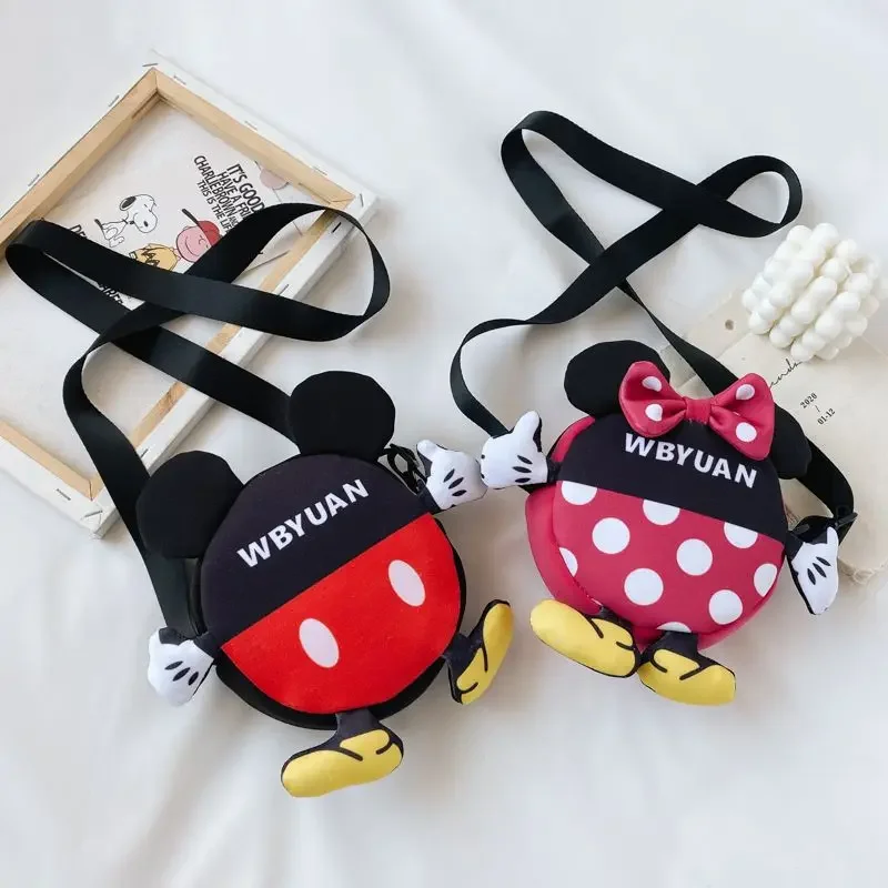 Disney Mickey Mouse Detská taška na mincu Coin Coin Prenosná roztomilá bábika Karika