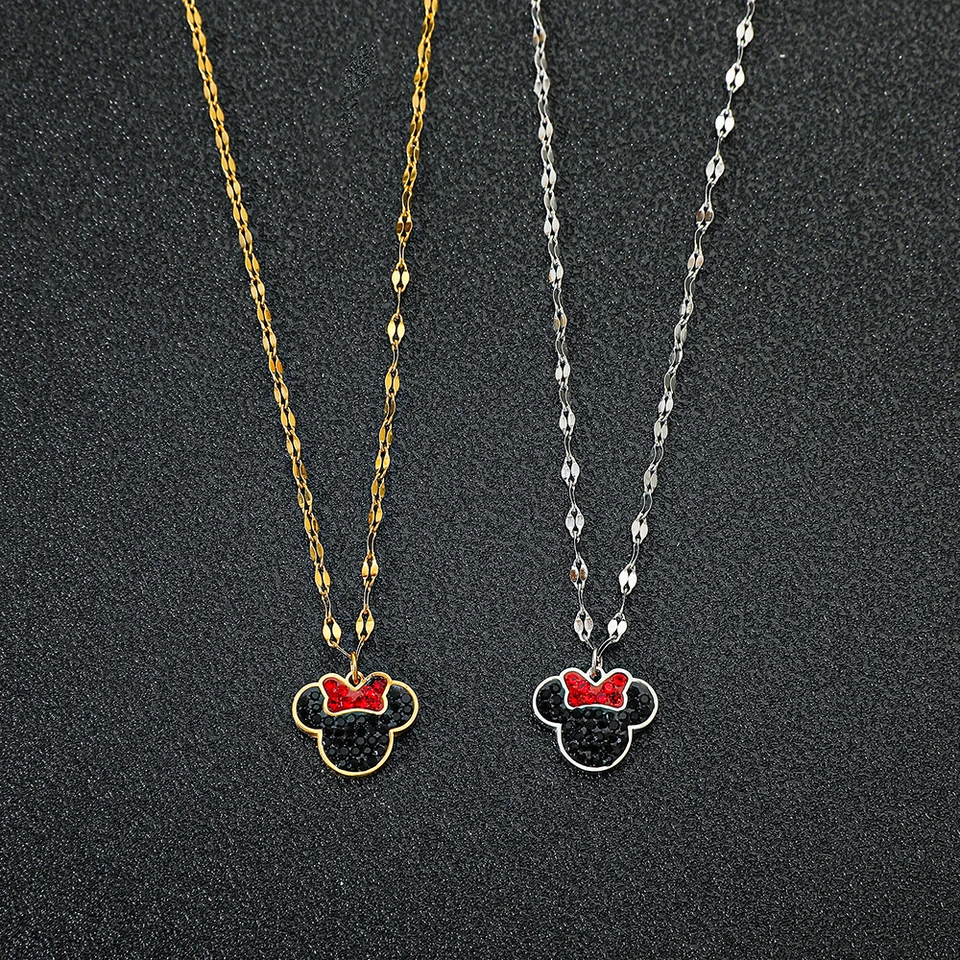 Disney Mickey Mouse Pendant náhrdelník roztomilý módny karikatúra Mickey Girl Girl Vianoce Partay doplnky Darčeky