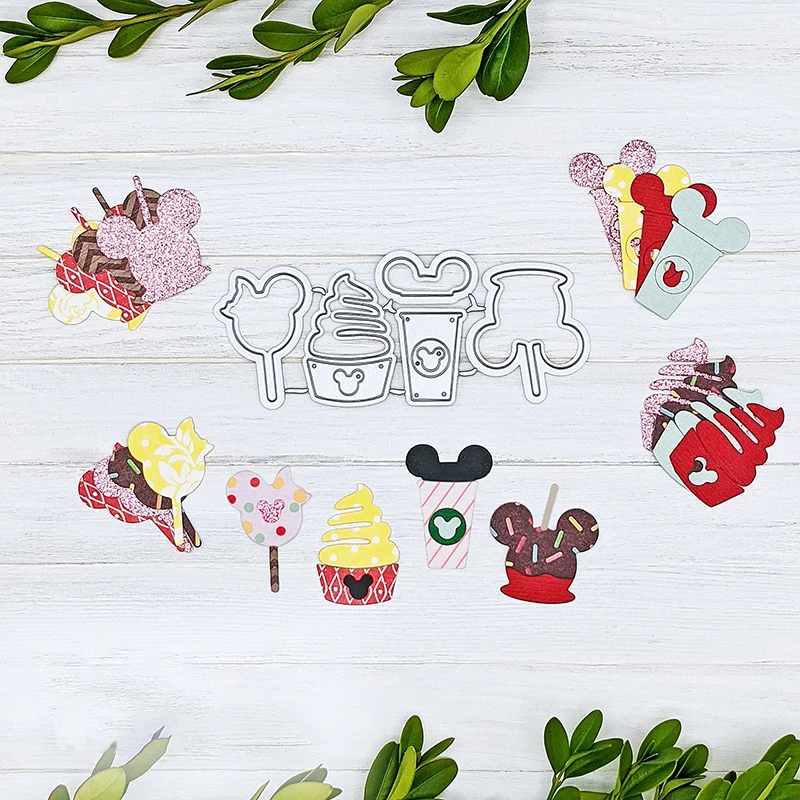 Disney Mini Snacks Cutting Dies Mickey Mouse Ice Cream Die Cuts pre scrapbooking papierové remeselnícke karty Vytvorenie nového 2022