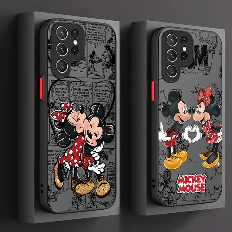 Disney Minnie Mickey Mouse Mate Case pre Samsung Galaxy S24 S23 S22 Ultra S21 S20 Fe S10 Plus poznámka 20 10 A15 A25 A35 A55