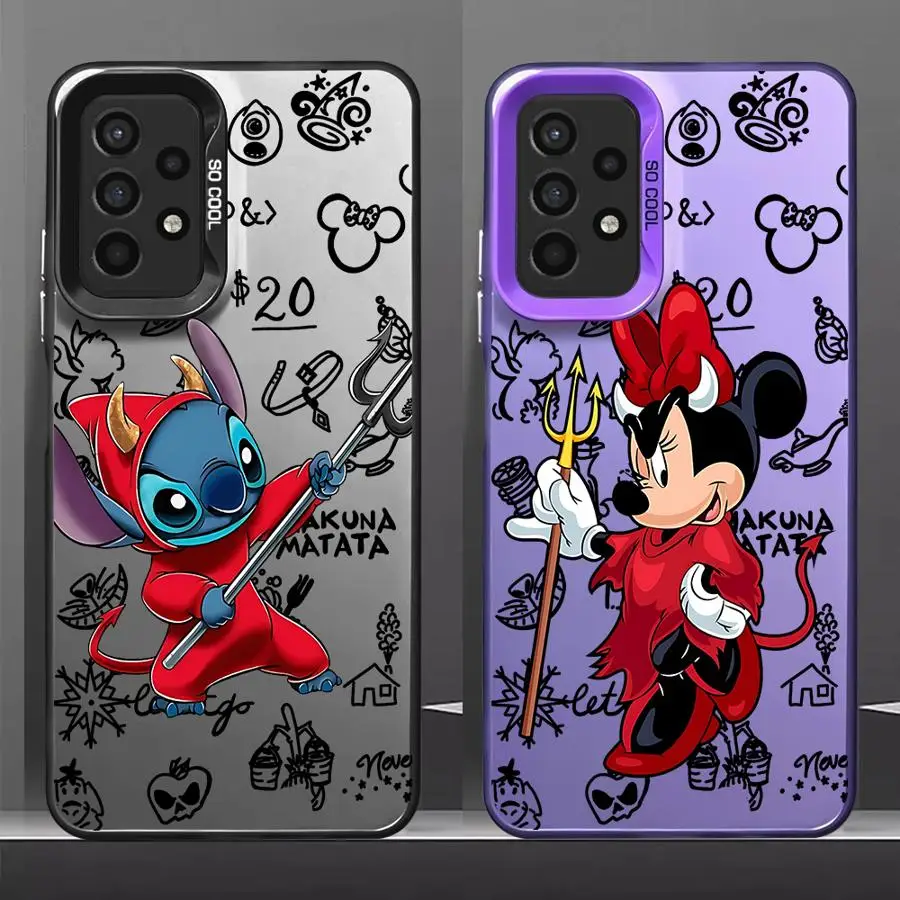 Disney Minnie Stitch Roztomilý puzdro pre Samsung A16 A15 A14 A06 A05S A05 A04 A03S A02 A70 A02S A50 A30 A20S A13 A12 A12 A20 Cover