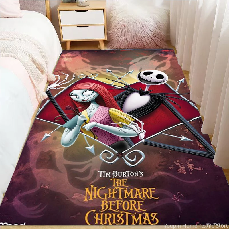 Disney Nightmare pred Vianocami Jack 3D Anime veľké plochy Koberce Koberce pre obývaciu izbu Kuchyňa Kuchyňa Spálňa lôžko rozkoše podlahové darčeky
