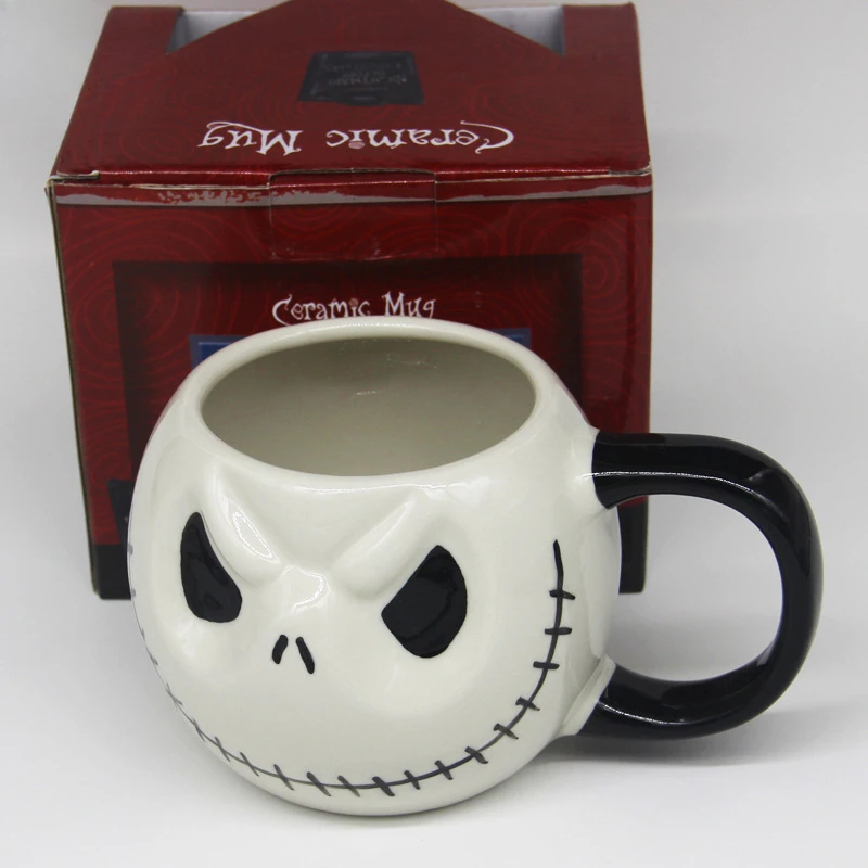 Disney Nightmare Skellington Men Ženy Kreatívne hrnčeky Kávy Kids vodné pohár pred vianočnými keramickými hrnčekmi kreslené postavy Jack