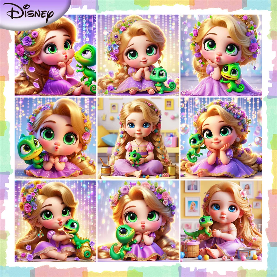 Disney Novinka 2024 Diamond Painting Rapunzel Rhinestone Picture Painting Karika