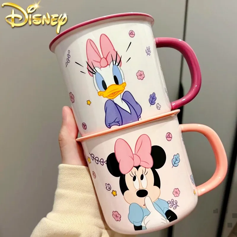 Disney Nový 2024 hrnček 350 ml Minnie Daisy Zootopia Judinic Pár Strawberry Bear Breakfast Cup Coffee Cope Prázdniny narodeniny darček