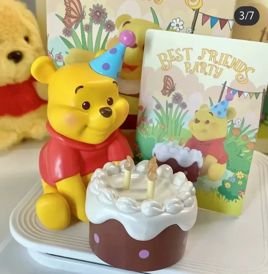 Disney originálny miniso slepý box Winnie Pú slepý záhadný prekvapivý box figurín Tigger eeyore Piglet roztomilý model hračky darček