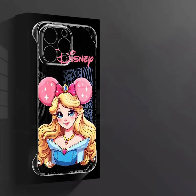 Disney Princess Mickey Mouse Puzdet pre Apple iPhone 16 15 Pro Max Case 11 16Plus 12 14 13 Borderless Cooling Clear Fundas