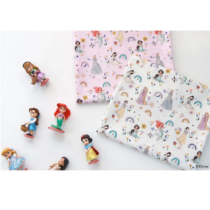 Disney Princess Snehulienka tkanina Popoluška pri polovičnom dvore, bavlnená tkanina na šitie prešívaných oblečených oblečených domáci textil