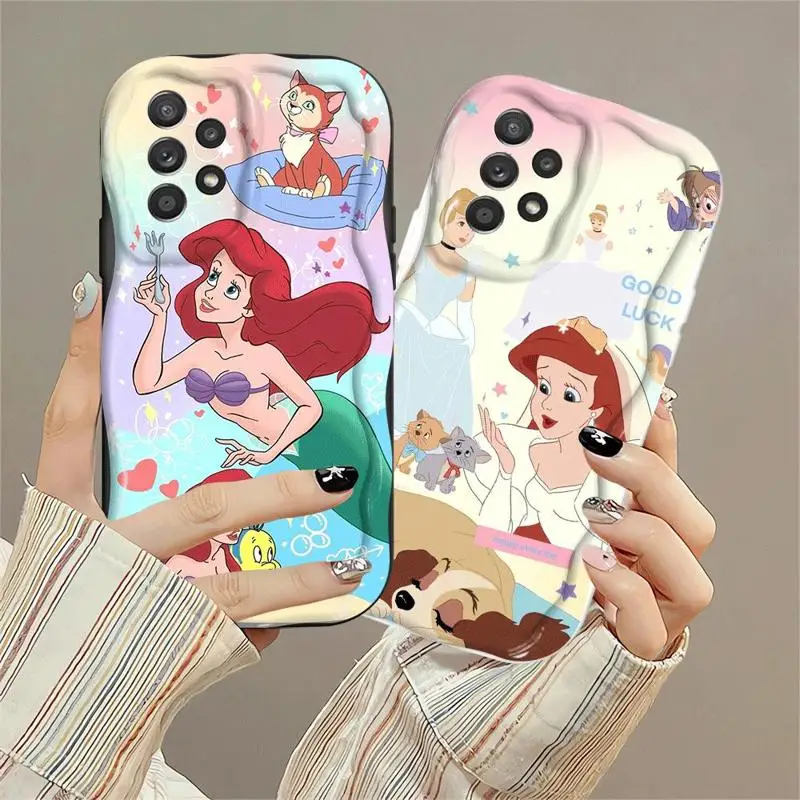 Disney Princezná Ariel Puzdro na telefónne panely pre Samsung Galaxy A34 A21S A35 A52 A71 A73 A54 A15 A22 A25 A24 A32 A33 4G 5G Cover Cover Cover