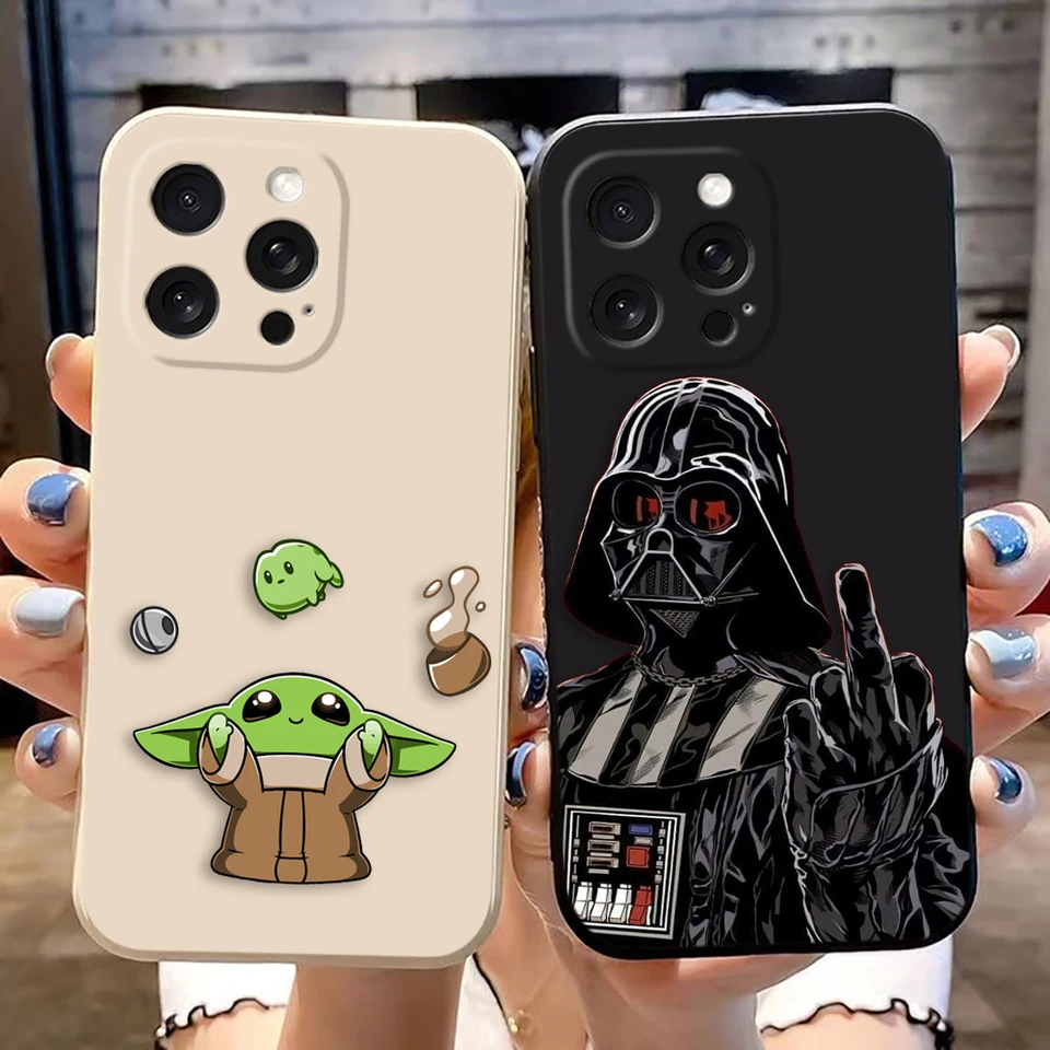 Disney S-Star W-Wars Y-Yoda Cover Telefón puzdro pre Apple 16 iPhone 16 15 14 13 12 11 Pro Max