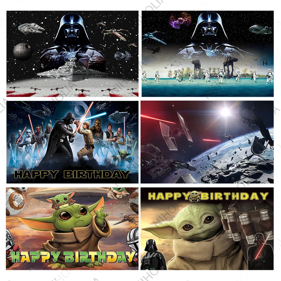 Disney Star Wars Photo Pozadie detských narodeninových oslavy dekorácia detská sprcha Photography pozadie foto stánky rekvizity