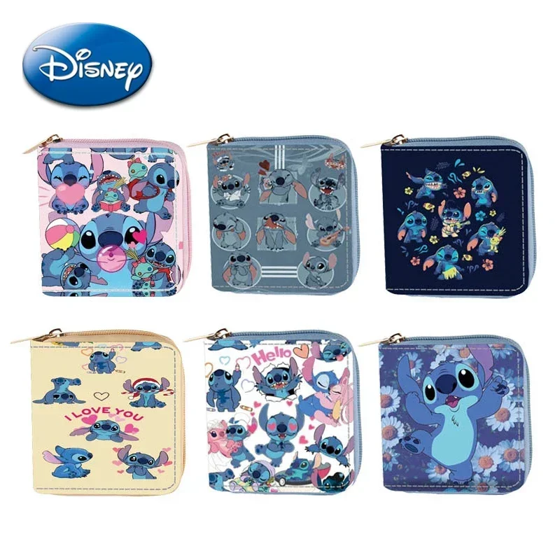 Disney stehy peňaženky roztomilý karikatúra postava Krátky štýl zips Coin Coin Multifunkcia držiteľ karie