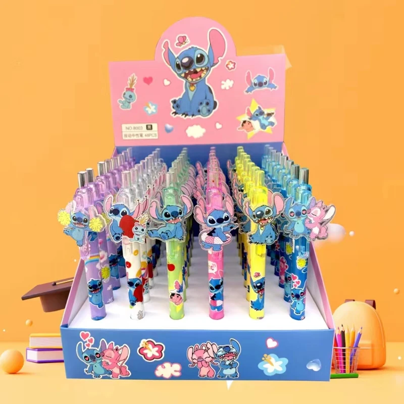 Disney Stitch 48ks čierny 0,5 mm gélové perá karika