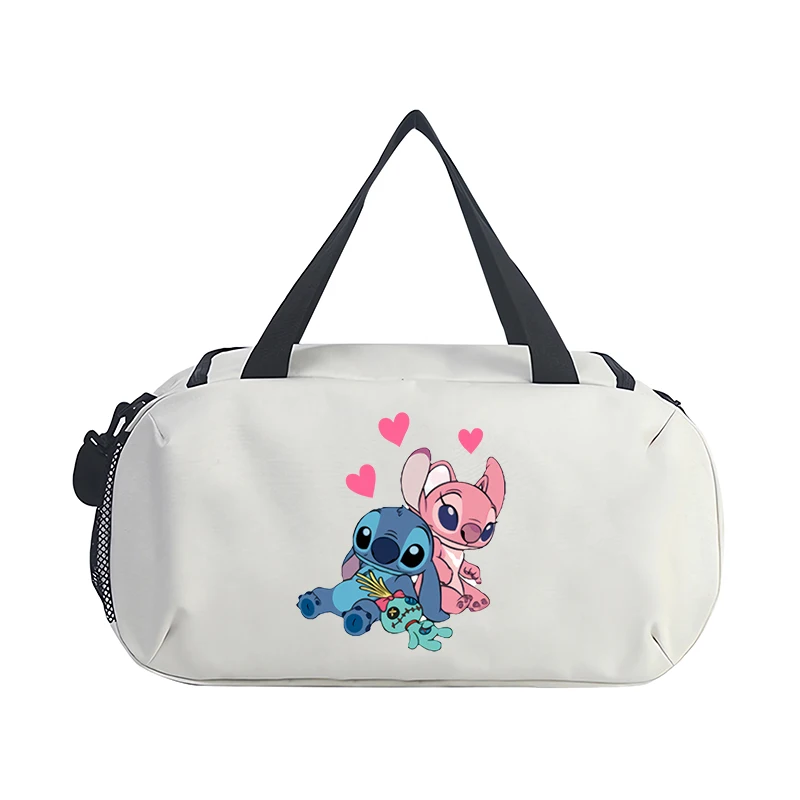 Disney Stitch batožina Anime karikatúra tlačená kabelka Kawaii Veľká kapacita Vodotesné skladovacie tašky Detské narodeniny darčeky