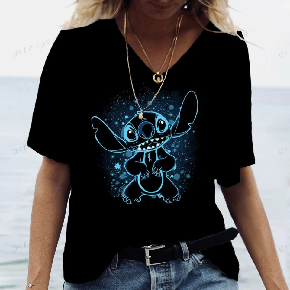 Disney Stitch Dámska blúzka Najlepšie letné oblečenie pre ženy oblečenie tričko módne ženy blúzky 2024 jar