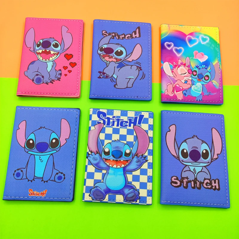 Disney Stitch Passport Cover Peňaženka cestovný pas pre mužov Funkcia Business ID Card puzdro s 3 držiteľmi kariet sloty