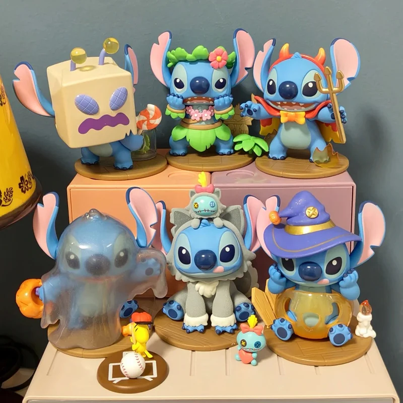 Disney Stitch Wacky Diary Series Series Blind Box Hračky akčná figúrka stolová dekorácia tajomstvá Zbierka Zbierka Model Kid k narodeninám darček