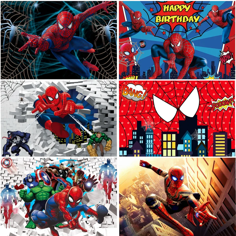 Disney superhrdina Spiderman Zázemia pre chlapcov pre deti Šťastné narodeniny oslav