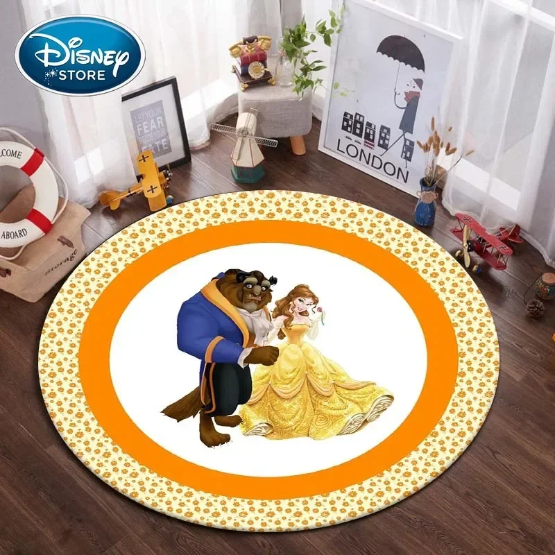 Disney The Beauty and the Beast Floor Mat Rat Baby Patchling Soft Crag Detské hry okrúhle nekĺzavé koberce Domáce spálne Dekorácie