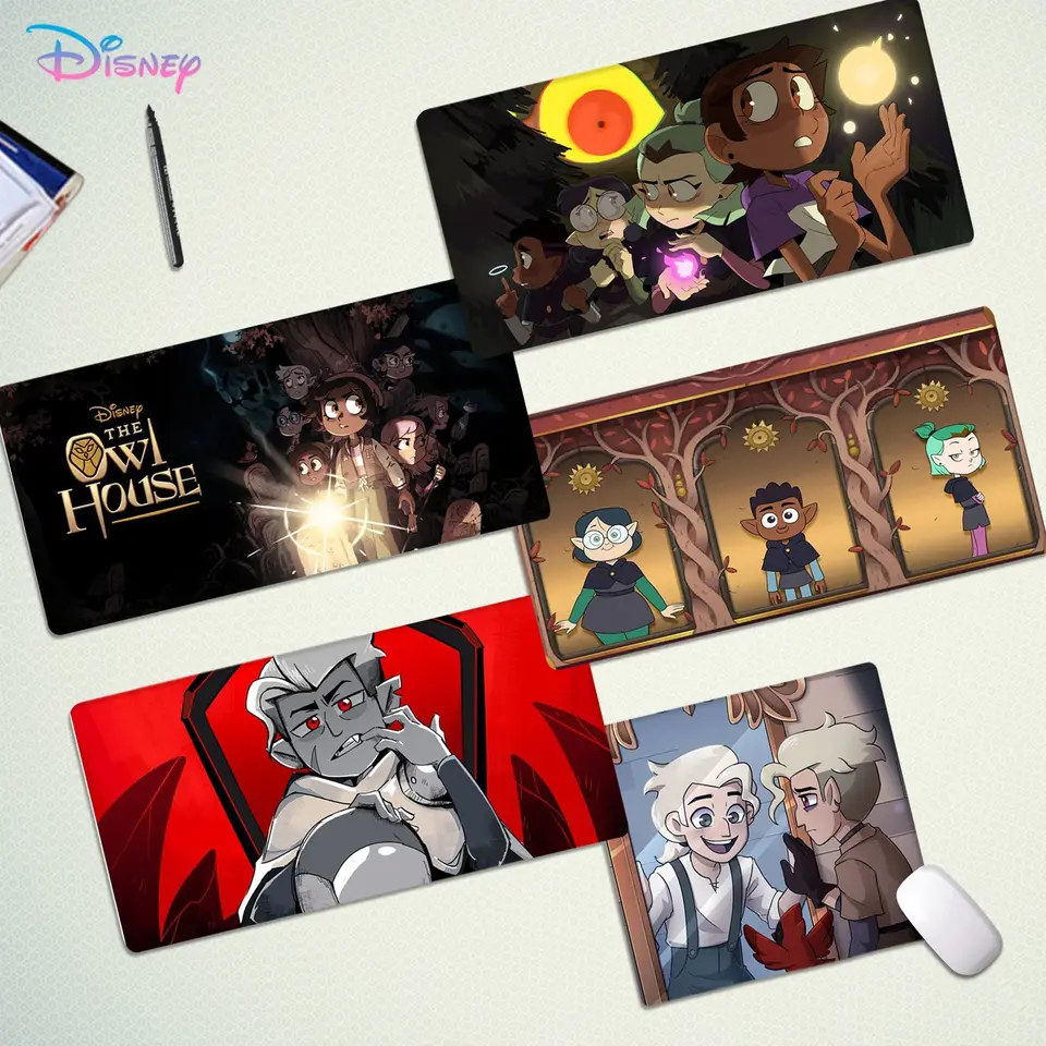 Disney The Owl House Amity a Luz MousePad Krásna veľká herná myšačka L XL XXL Gamer Mouse veľkosti podložky pre podložku na klávesnicu hry