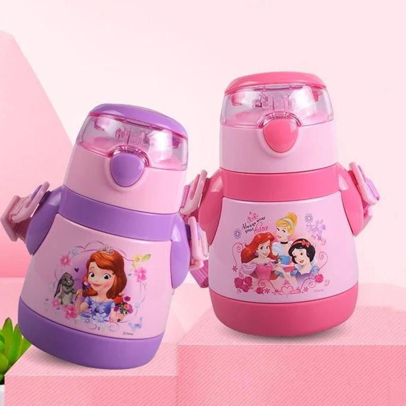 Disney Thermos Fľaša karikatúra Fľašové šálky Sofia princezná Mickey Minnie 304 Nerezová oceľ Prenosná fľaša udržujte vodu teplá 310 ml