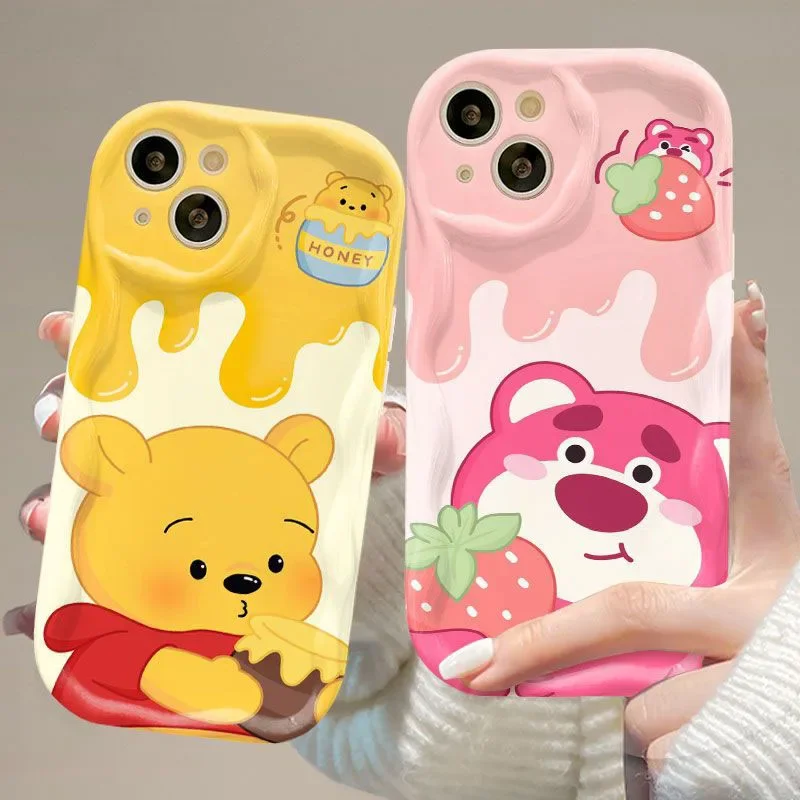 Disney Winnie Pooh Lotso Bear Case pre Samsung Galaxy S24 Ultra S23 S22 Plus S21 S20 Fe A15 A25 A55 A35 A14 A24 A34 Wave Cover Cover