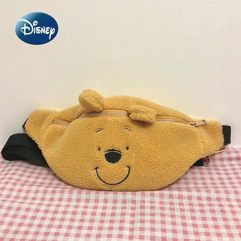 Disney Winnie Pú novú dámsku plyšovú tašku Luxury Značka Dámska vrecká na karikatúru módne dámska taška veľká kapacita