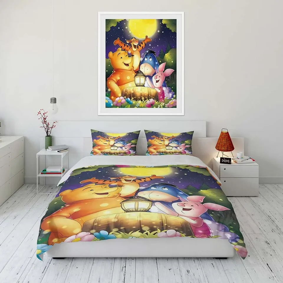 Disney Winnie the Pooh Cartoon Bedding Set Quilt Pet Spiderman Cover Cover Požiadavka Bedling Detský detský chlapec posteľ narodeniny darček