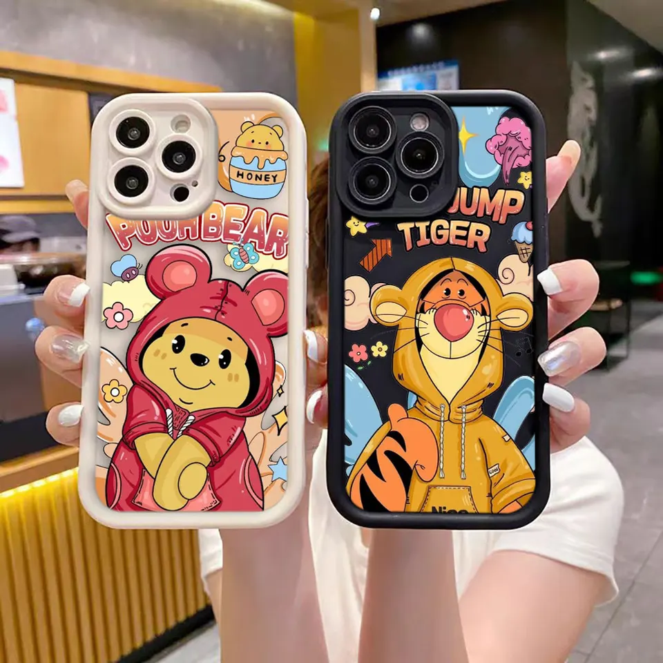 Disney Winnie the Pooh Piglet Tigger Cover Cover Puzdro pre OnePlus 11 10r 8t Nord Ce 4 Lite Ace 2 3 Google Pixel 7 8 7a 8a 9 Prípad