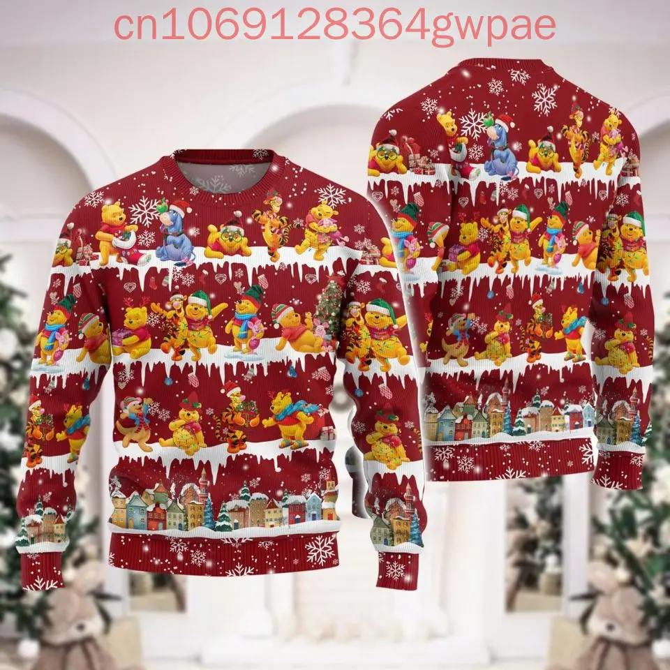 Disney Winnie the Pooh Tigger Ugly Sweater Vianočné sveter Vianoce darčeky móda škaredý vianočný sveter