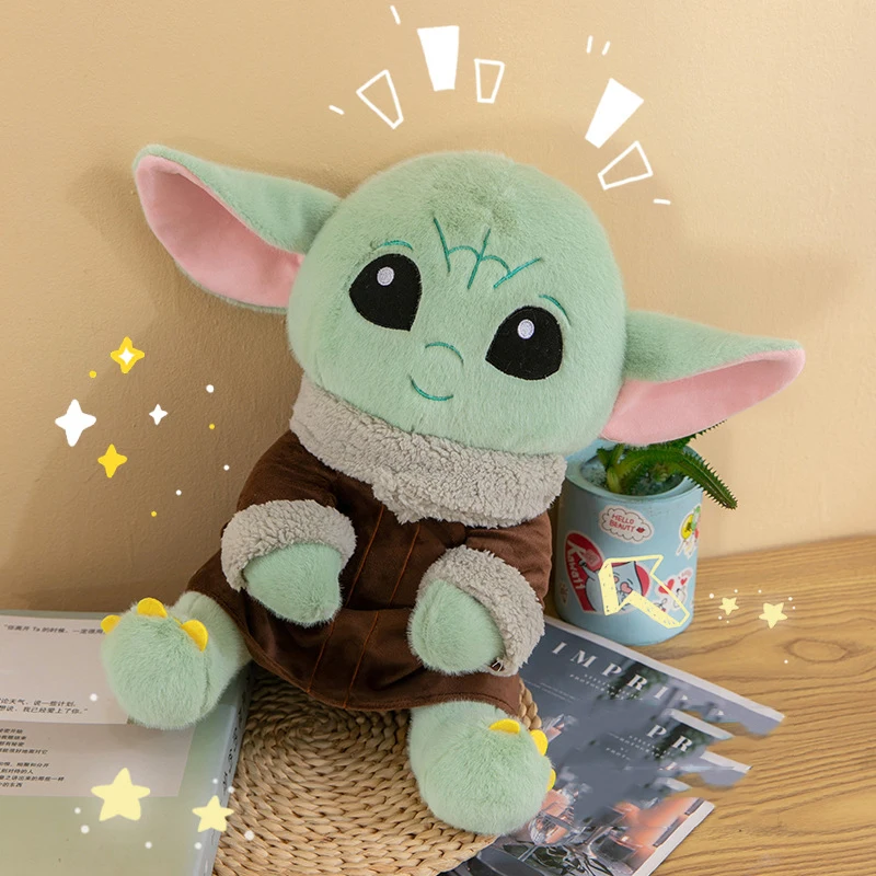 Disney Yoda detské plyšové hračky Majster cudzincov mandalorian Hviezdne vojny roztomilý vankúš na bábiku Karika