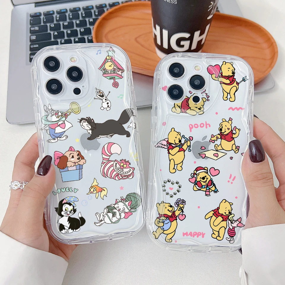 Disneys Animal Cartoons Telefon Pase pre Oppo A98 A94 A79 A78 A76 A74 A60 A58 A57 A55 A54 A53 A38 A17 A16 A15 A15 A3X 5G 3D Wave Cover Cover Cover