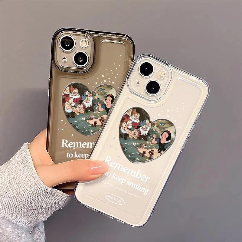 Disneys Snehulienka a siedmich trpaslíkov telefónu pre iPhone 15 14 13 12 11 Pro Max xr xs Max 7 8 plus y2k mäkký roztomilý zadný kryt