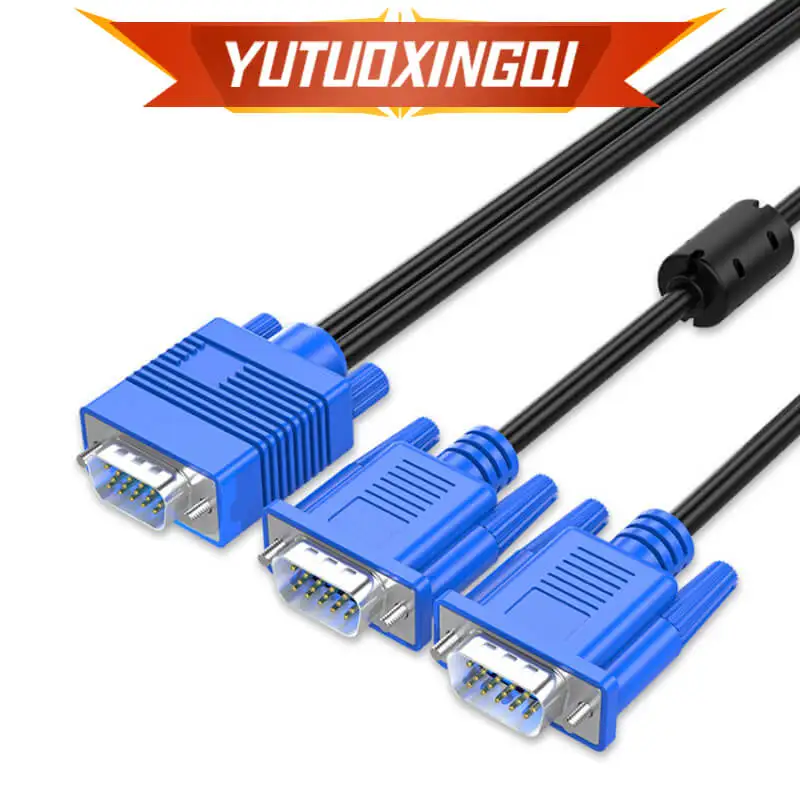 Distribútor VGA 1 VGA port rozdelený do 2 portov VGA počítača Synchrónny displej projektora pripojenie kábla HD Video Extender