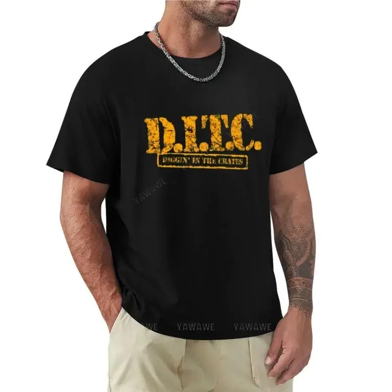 DITC Tričko Tričká Tops Tops blúzka Men T košeľa čierna bavlnená pánske tričko letné tričko Men