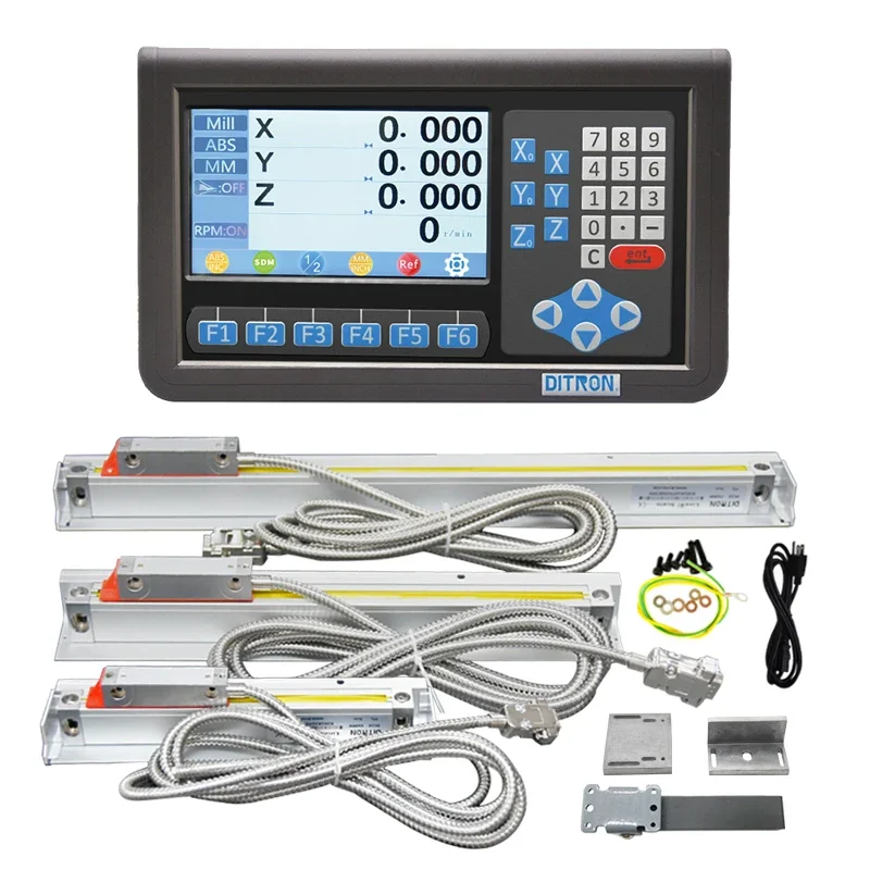 DITRON 3 AXIS DIGITÁLNE Zobrazenie DRO DRO DRO s rozlíšením 1UM/5UM Rozlíšenie DRO Glass Scale Scale